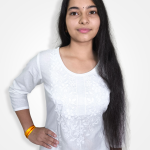 White Machine-Worked Chikankari Kurti