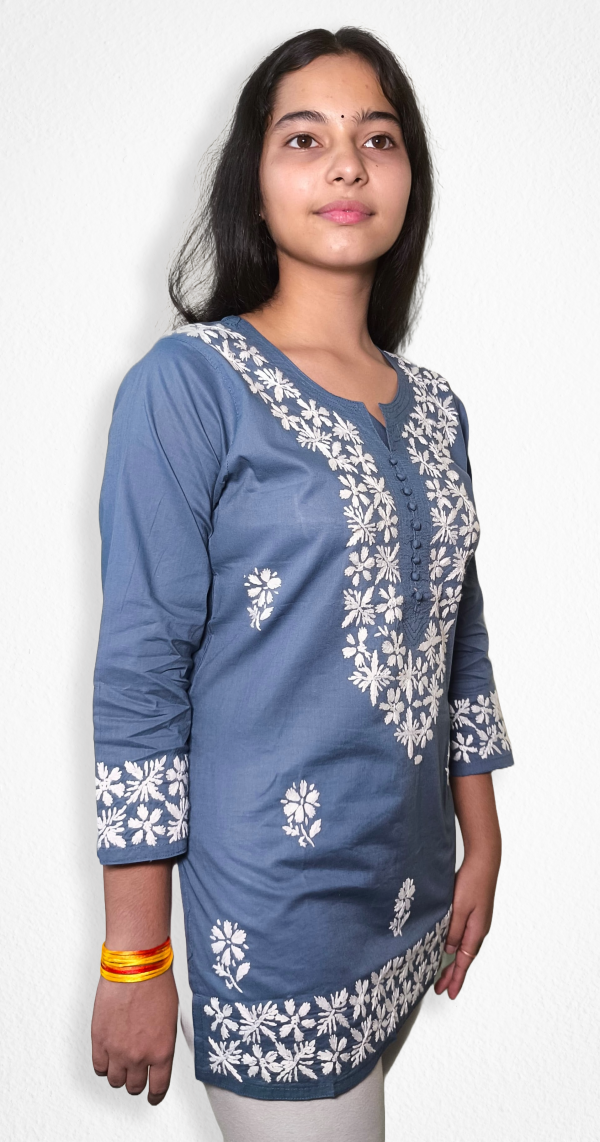 Hand Embroidered Short Kurti - Image 2