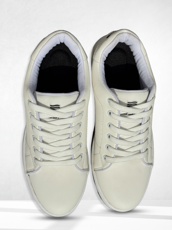 Men’s White Sports-Inspired Sneakers